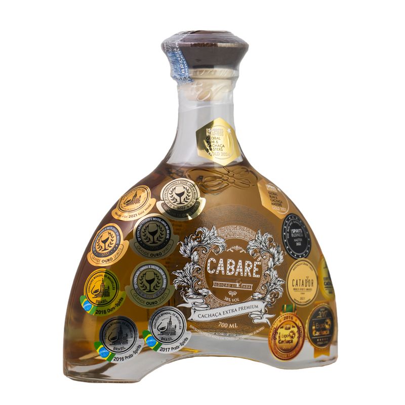 Cachaça Cabaré Extra Premium 15 Anos 700ml + 2 Copos