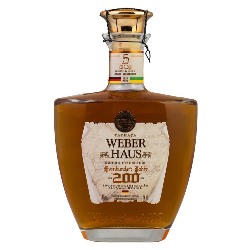 Cachaça Weber Haus Extra Premium Edição 200 Anos 750ml